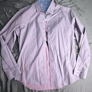 Zachary Prell Navy and Burgundy Shirt brand new